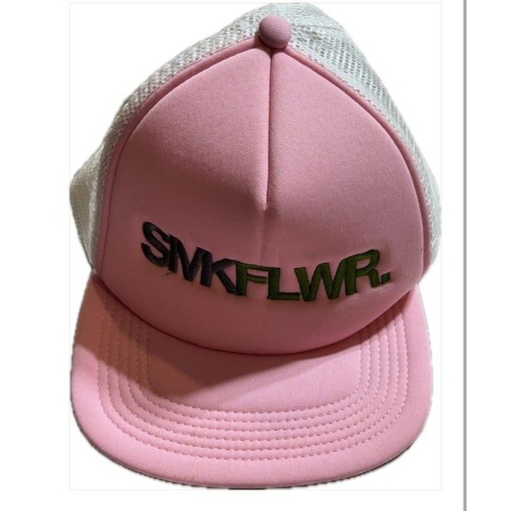 SMKFLWR pink boho surf trucker hat